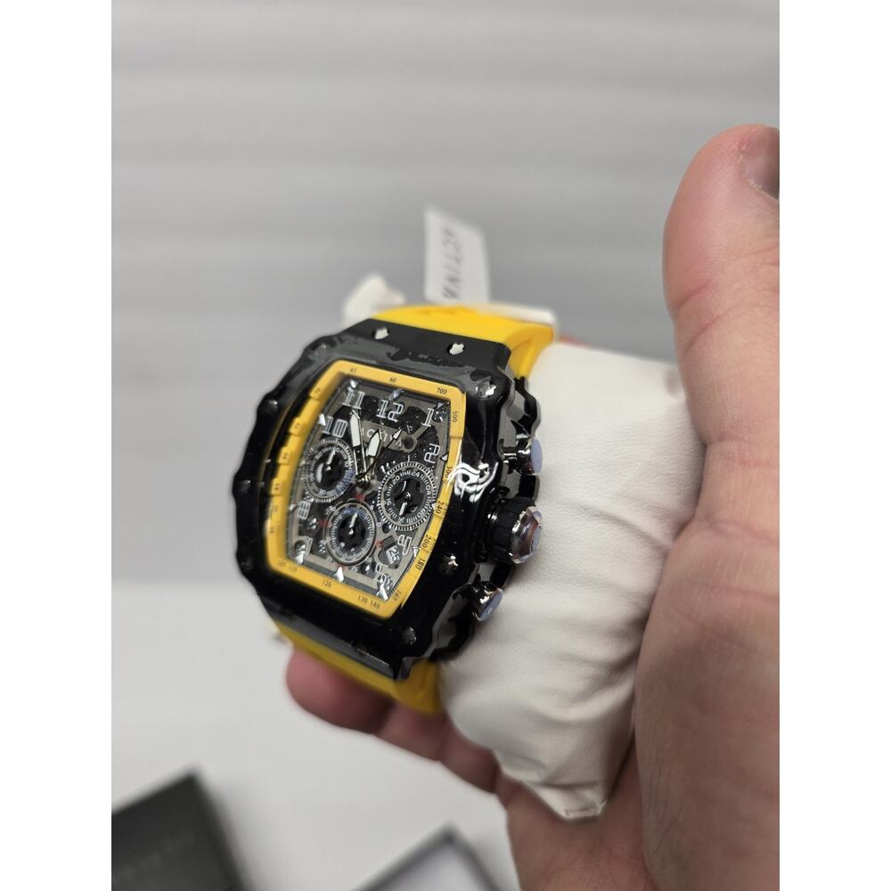Activa X Invicta Men’s Watch – Skeleton Dial – 44.3mm, Yellow (ACW-2305-0021)